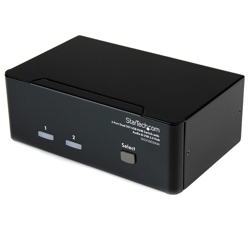 You Recently Viewed StarTech SV231DD2DUA 2 Port Dual DVI USB KVM Switch with Audio & USB 2.0 Hub Image
